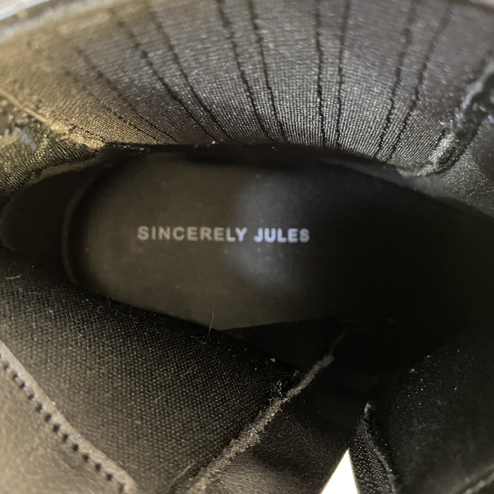 Sincerely Jules Combat Boots Size 8 Dolphin Black 3" Lug Sole - Picture 14 of 16